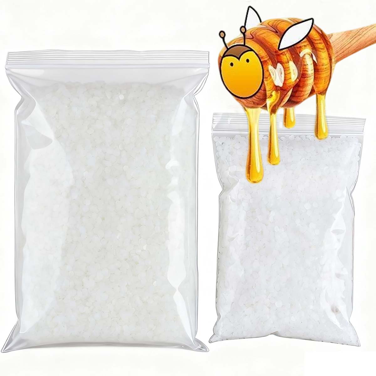 Candle Supplies Store - 200g-1000g 白蜜蝋 純天然粒状 香り付きキャンドル材料 DIY 無煙芯材料