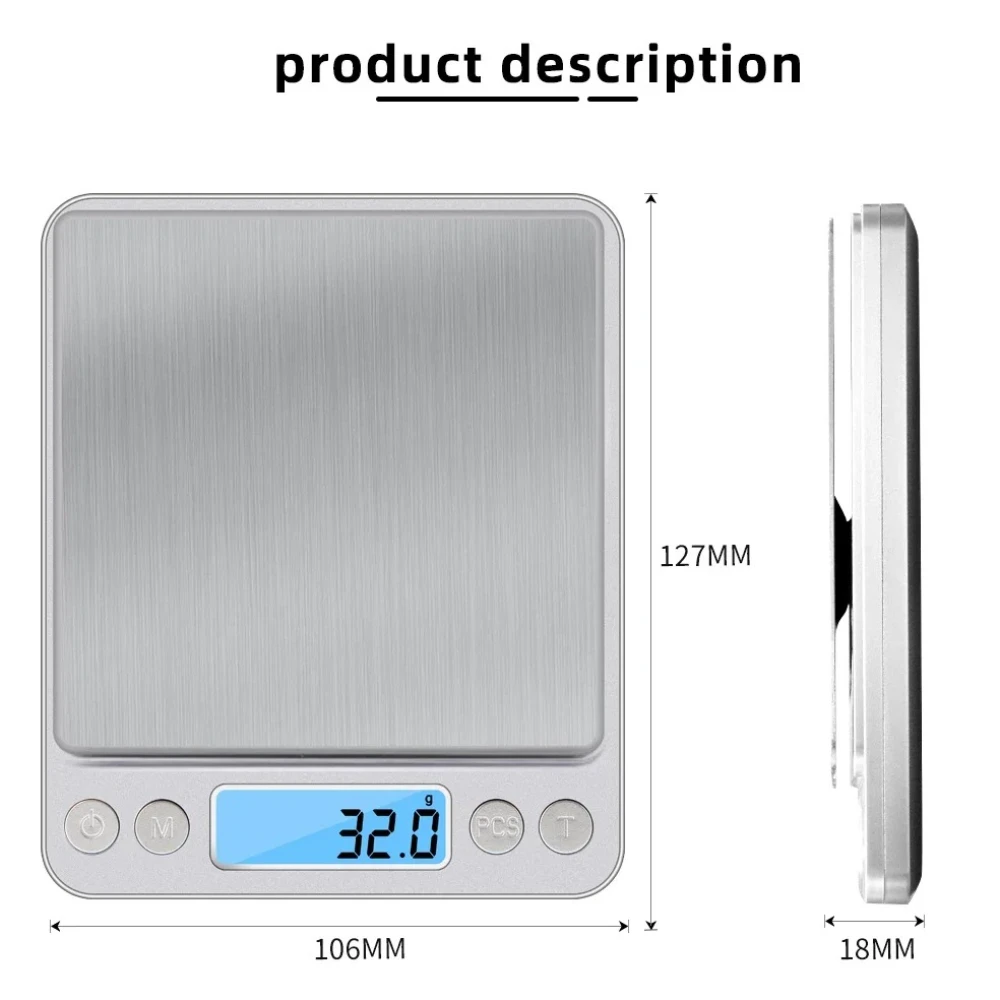 Candle Wax Scale - Protable マルチ仕様デジタルキッチンスケール食品およびジュエリー用精密スケール郵便スケール、LCD 電子測定