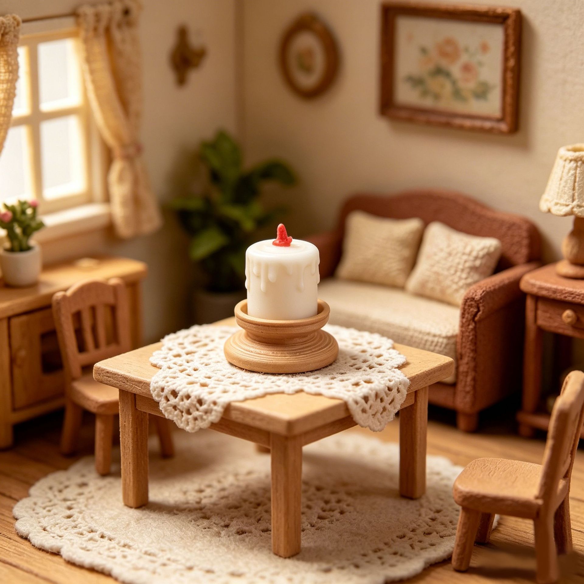 Candle Wax Scale - 3個入り 1/12スケール ドールハウス ミニキャンドルホルダー、リアルな溶けるワックスキャンドル、シーンレイアウト用ミニチュアアクセサリー、ごっこ遊び用