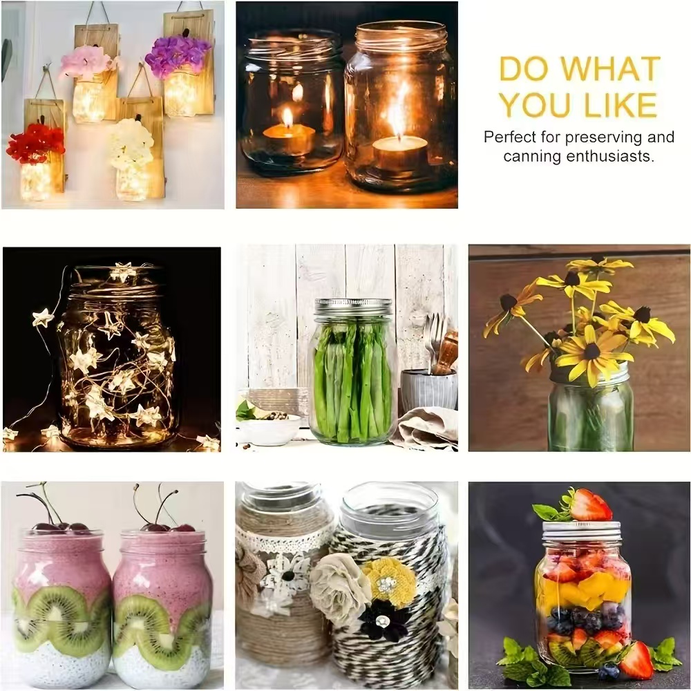 6個入り、12個入り、500ml/16オンス、ガラス製メイソ - Mason Jar 8Oz のレビューと価格