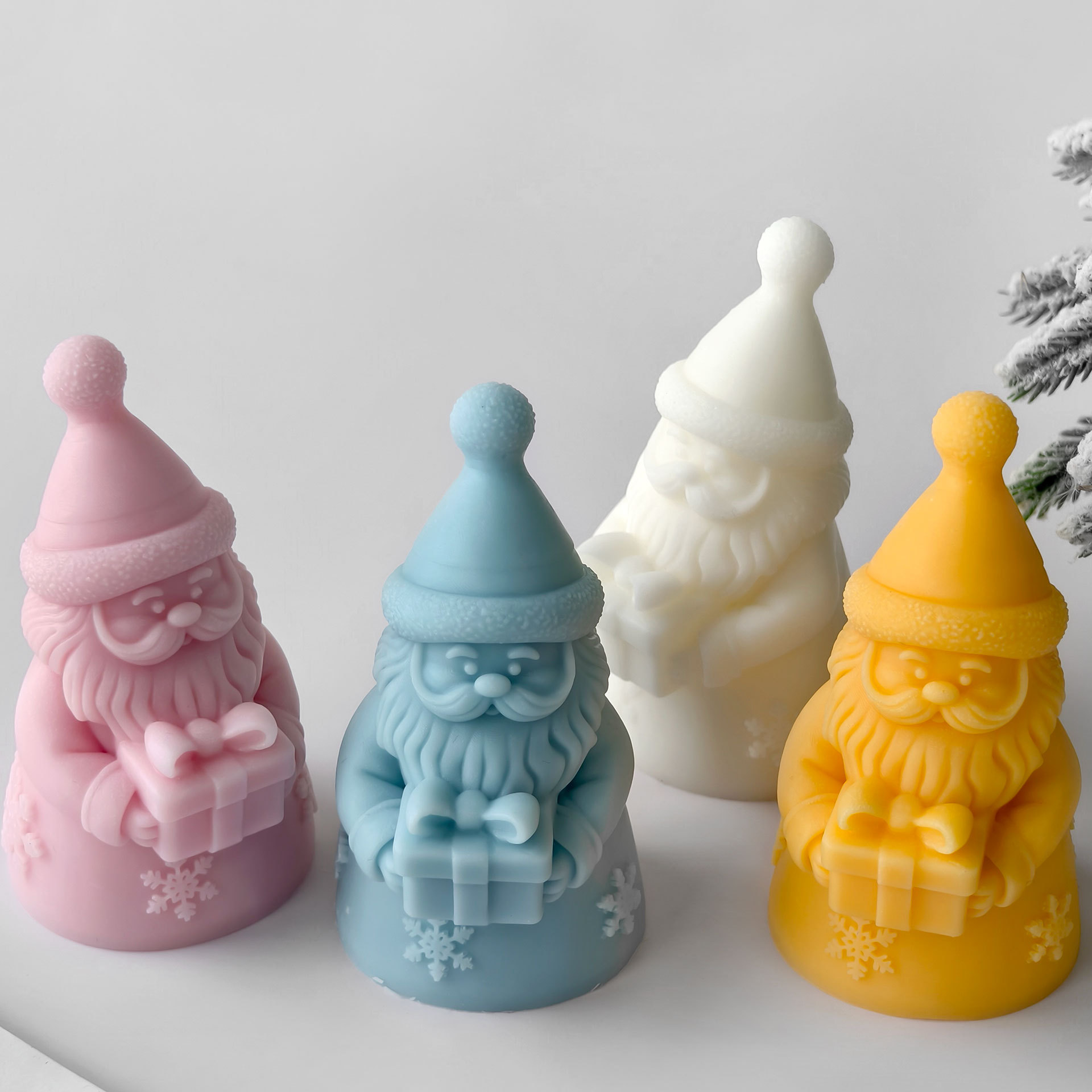 サンタクロースギフトボックスシリコーン型手作りアロマキャンド - Candle Supplies Store のレビューと価格