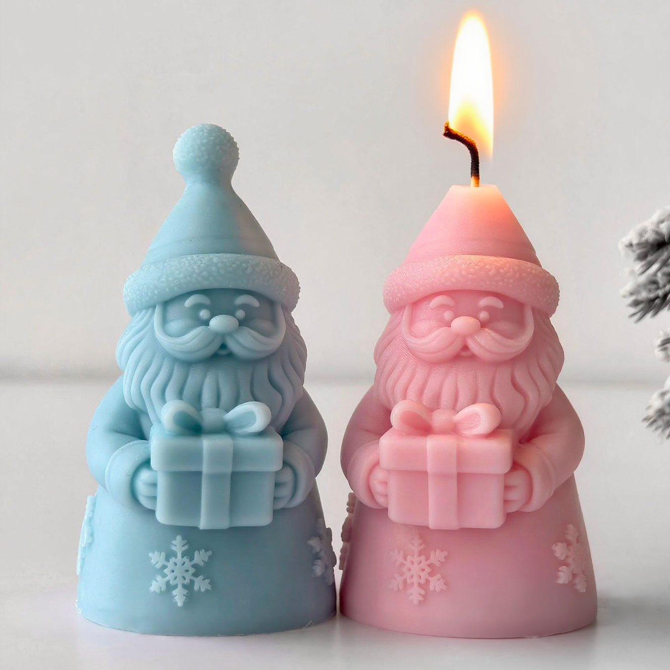 サンタクロースギフトボックスシリコーン型手作りアロマキャンド - Candle Supplies Store のレビューと価格
