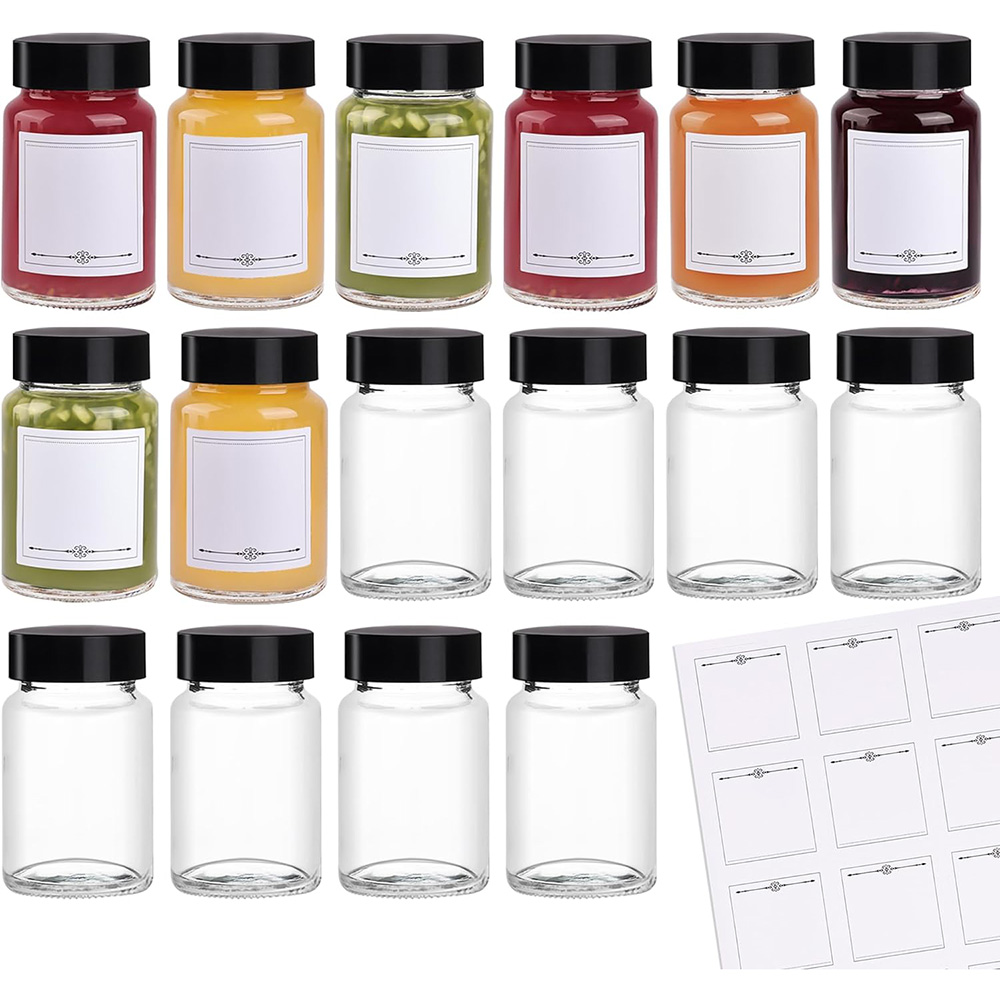 小さなガラスショットボトル、漏れ防止トラベルミニクリアジャー - Mason Jar 8Oz のレビューと価格