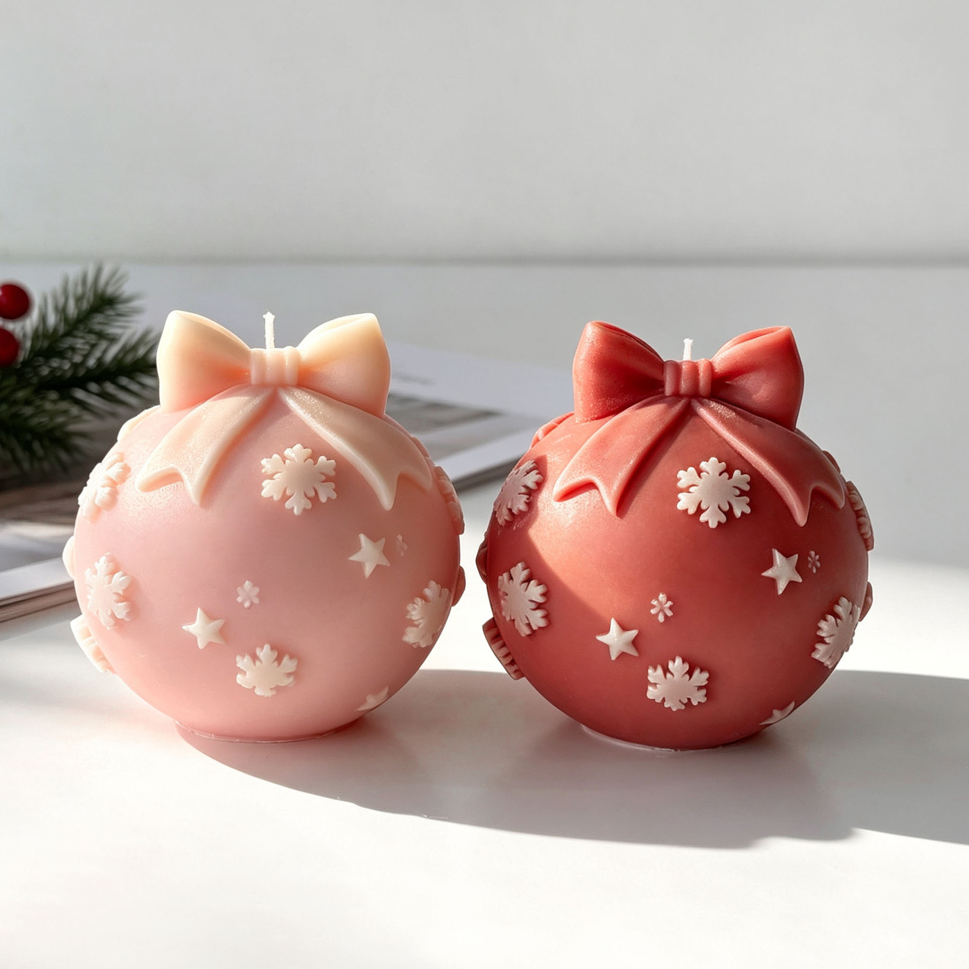 DIY 蝶ネクタイクリスマスボールシリコーン型球体フォームア - Candle Supplies Store のレビューと価格