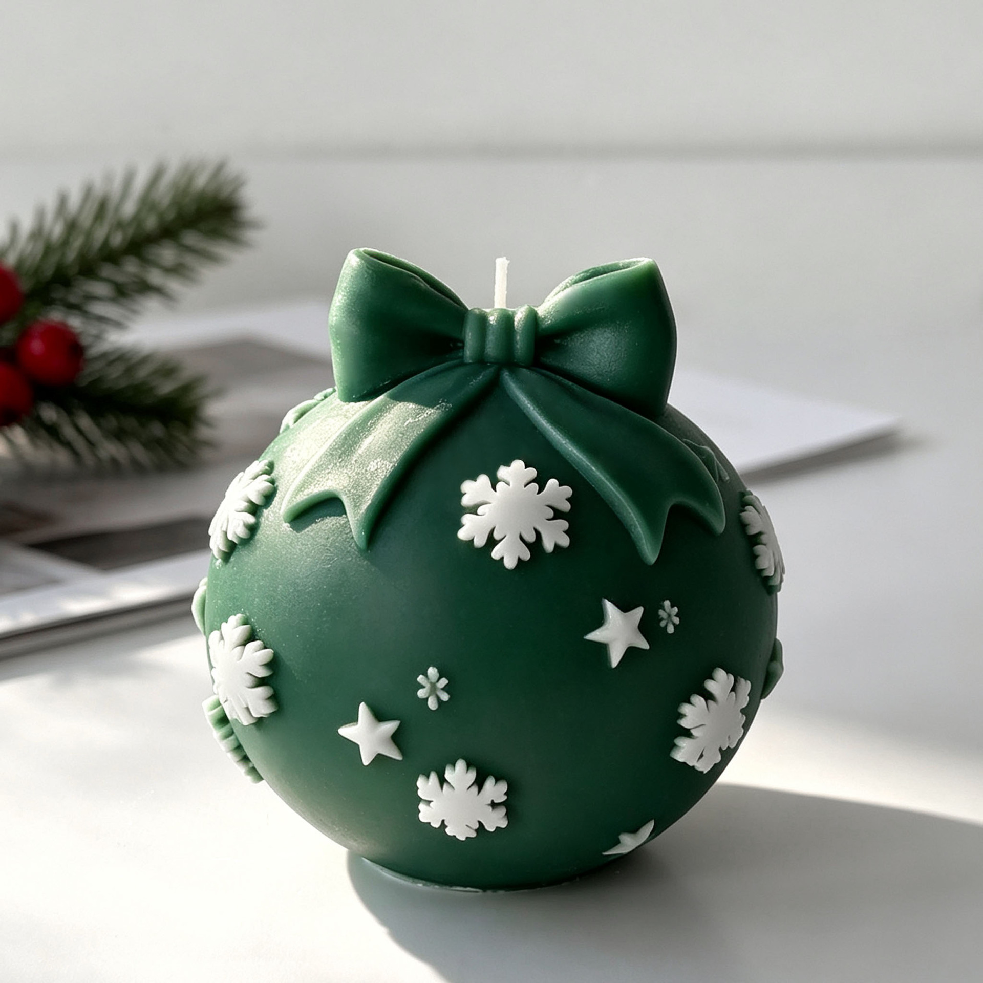 DIY 蝶ネクタイクリスマスボールシリコーン型球体フォームア - Candle Supplies Store のレビューと価格