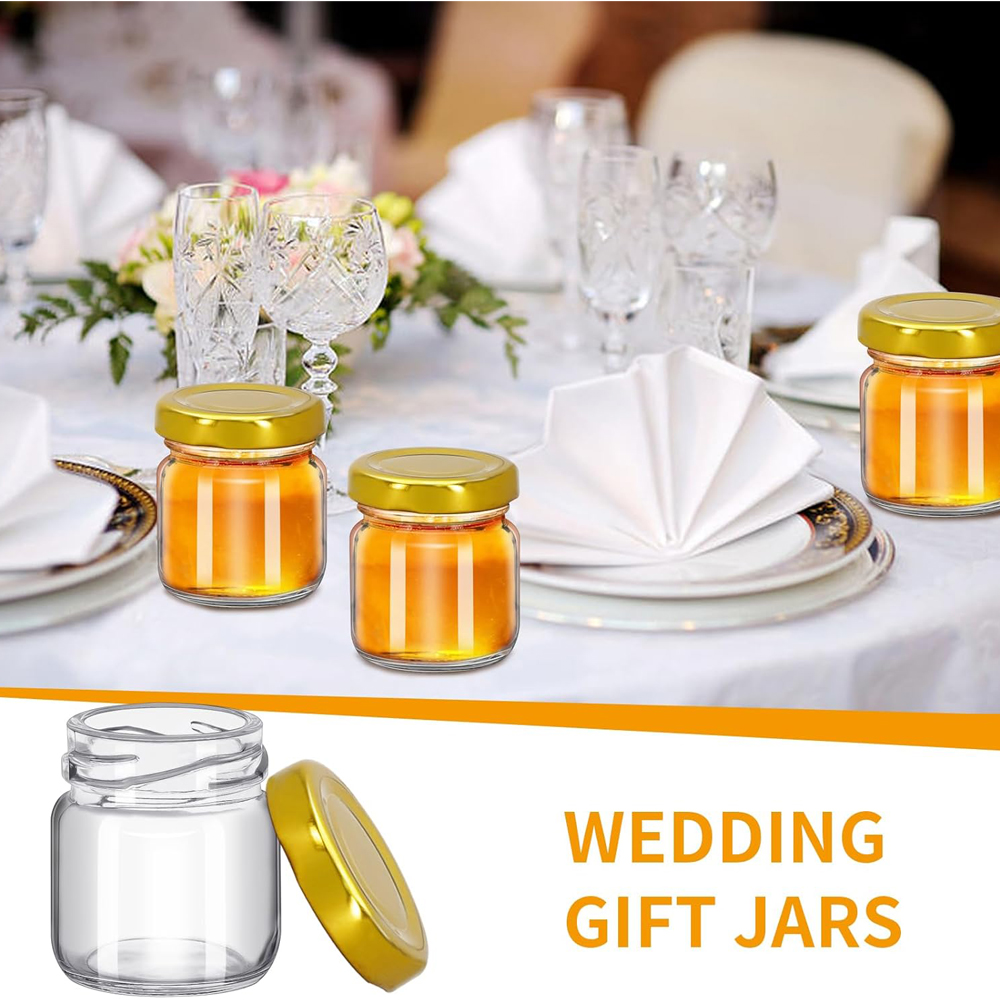 1.5オンスの丸型ミニクリアハニーポット、結婚式の引き出物、 - Mason Jar 8Oz のレビューと価格