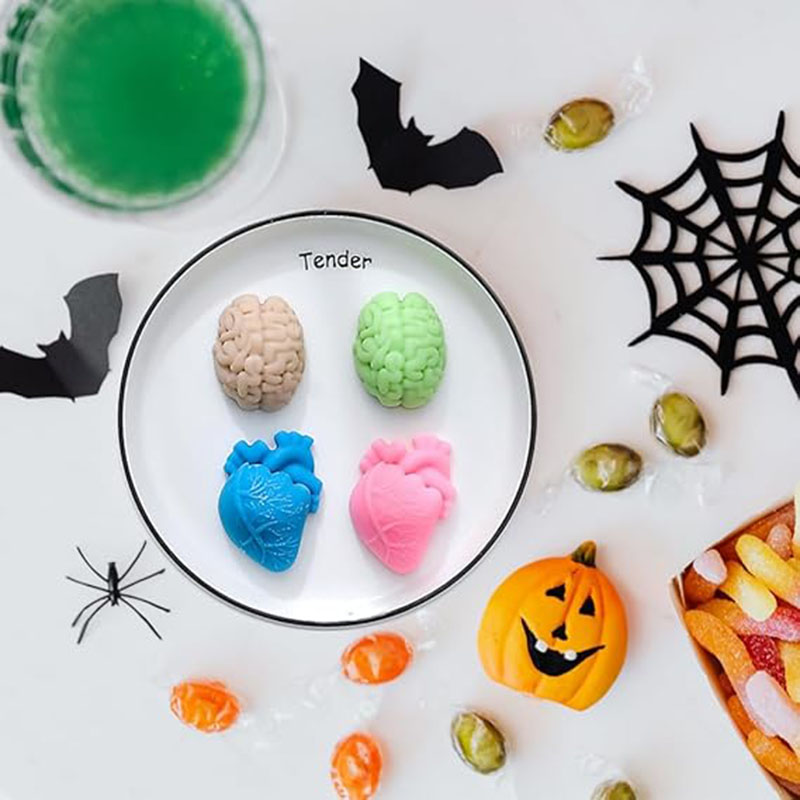 人間の脳と心臓のシリコンモールド、石鹸作り用品、ハロウィン3 - Candle Supplies Store のレビューと価格