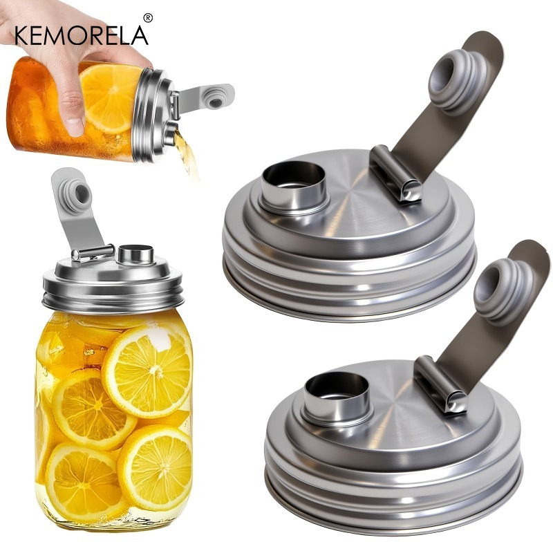 1/2パック メイソンジャー ステンレス製 注ぎ口付き蓋、再 - Mason Jar 8Oz のレビューと価格
