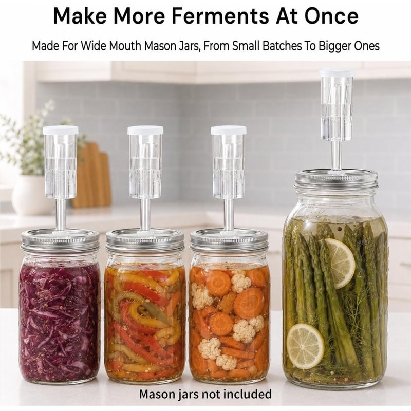 DTEW-発酵用蓋 8～64オンスの広口メイソンジャー用、発 - Mason Jar 8Oz のレビューと価格
